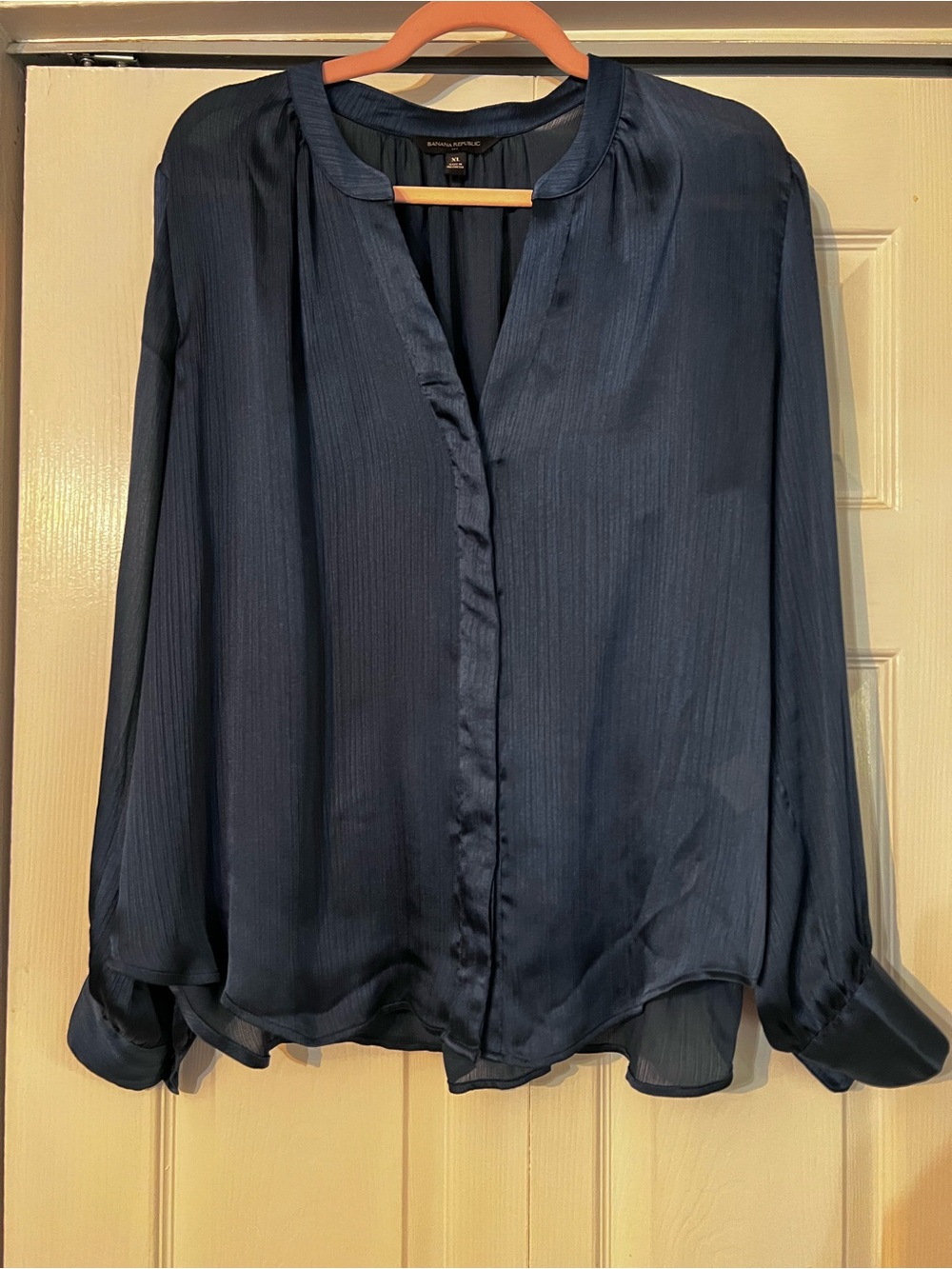 Banana Republic Sheer V-neck Blouse